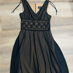 Connected Apparel Black Backless Dress